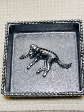 Mariposa Beaded Napkin Holder and Dog Weight recycled aluminum Mexico